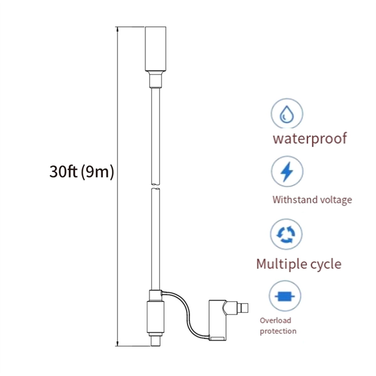 Solar Generator - ABNJ 12AWG Extension Cable for Solar
