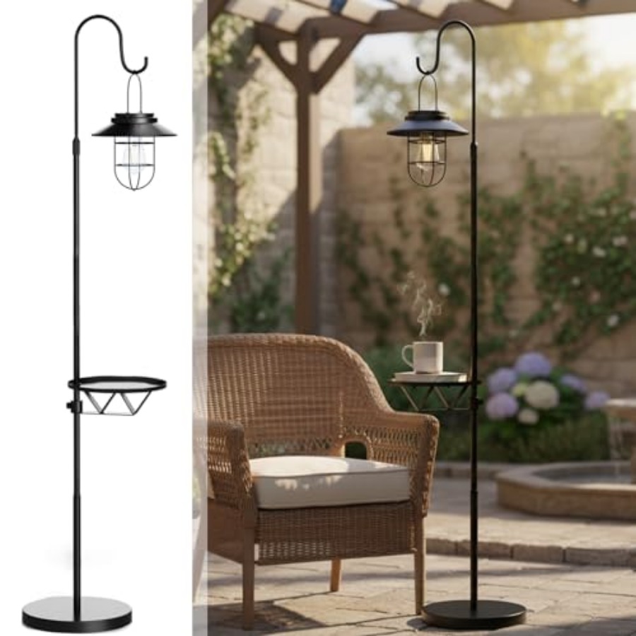 Solar Floor Lamp with Table, 6 - Solar Lamp recension och pris