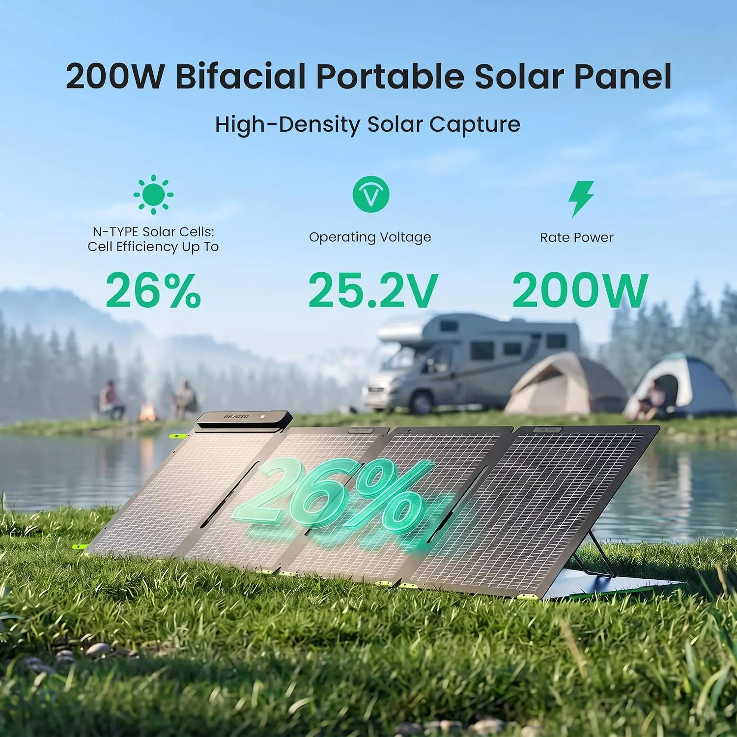 200W Bifacial Portable Solar P - Solar Panel 200W recension och pris