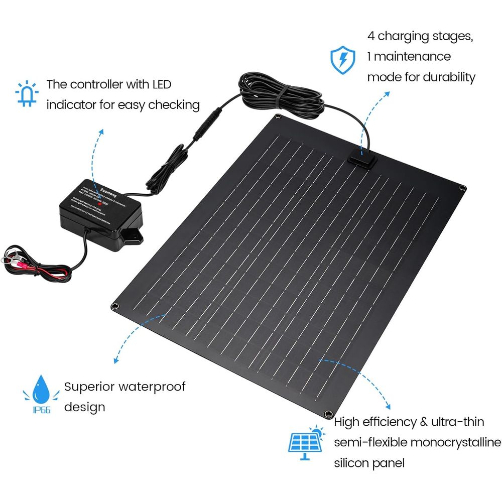 Solar Battery Charger Maintain - Solar Panel recension och pris