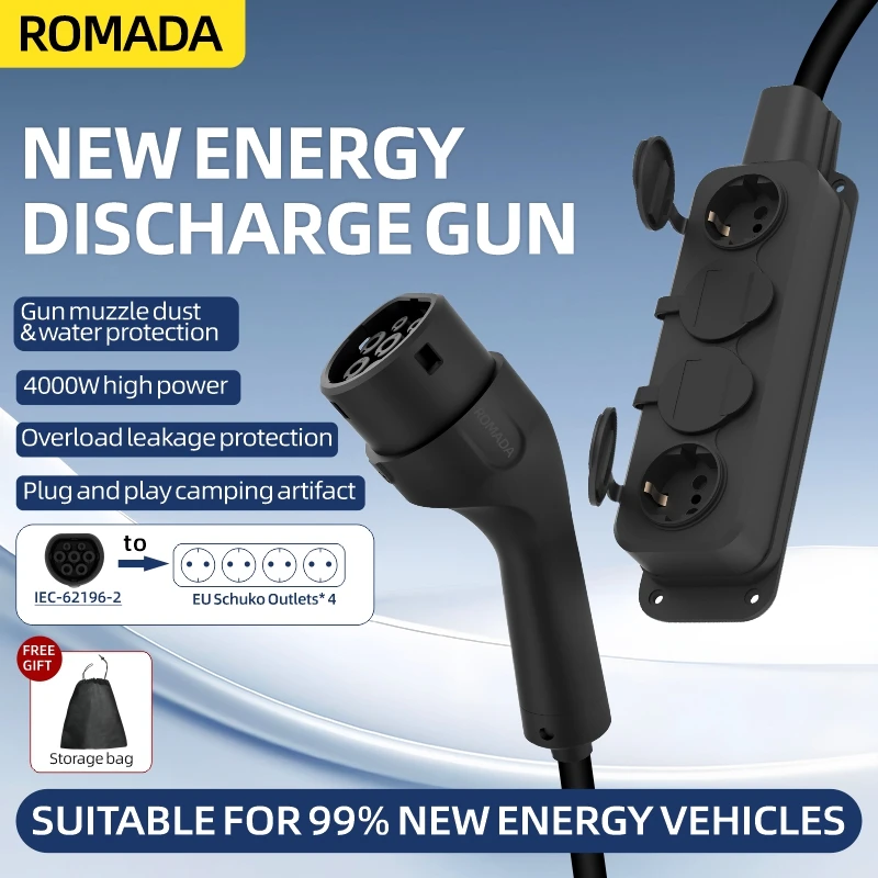 Portable 16A 4KW V2L Cable Ele - Outdoor Power Station recension och pris